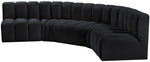 Arc - Velvet 5 Piece U-Shaped Modular Sofa