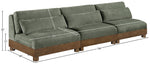 Turin - Chenille Fabric Upholstered Modular Sectional - Green