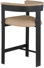 Romeo - Faux Leather Counter Stool With Black Base (Set of 2)