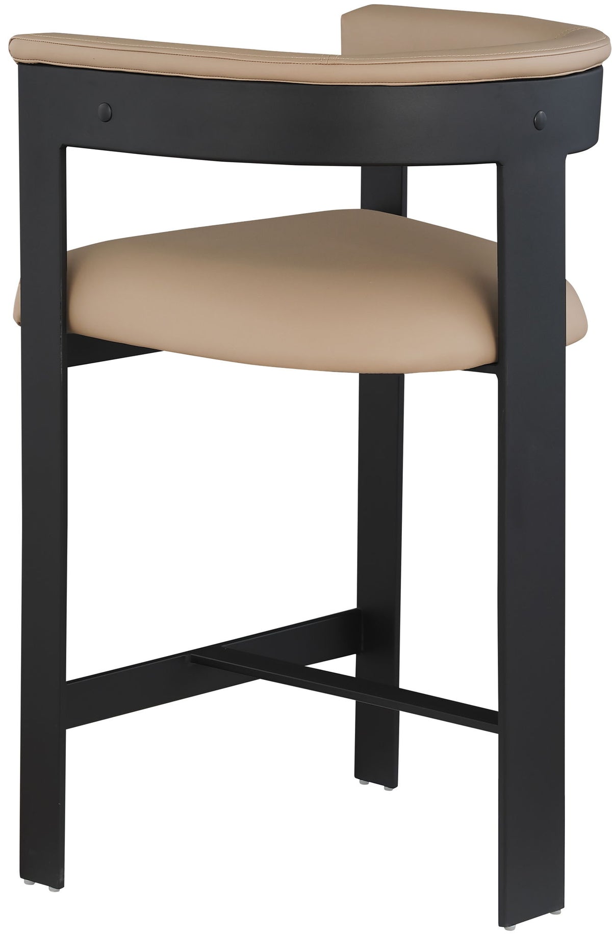 Romeo - Faux Leather Counter Stool With Black Base (Set of 2)