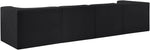 Rummi - Velvet Performance Fabric Upholstered 4 Piece Modular Sofa
