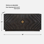 Faulkner - 4 Door Cabinet - Black