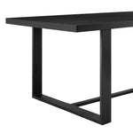 Felicia - Outdoor Patio Dining Table In Aluminum - Black