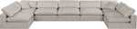 Comfy - 7 Piece Linen Modular Armless Sectional