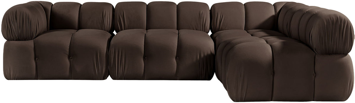 Orin - Fabric Velvet 4 Piece Modular Sectional