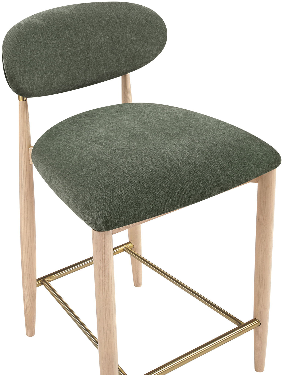 Riccio - Fabric Stool - Natural Frame