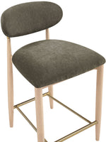Riccio - Fabric Stool - Natural Frame