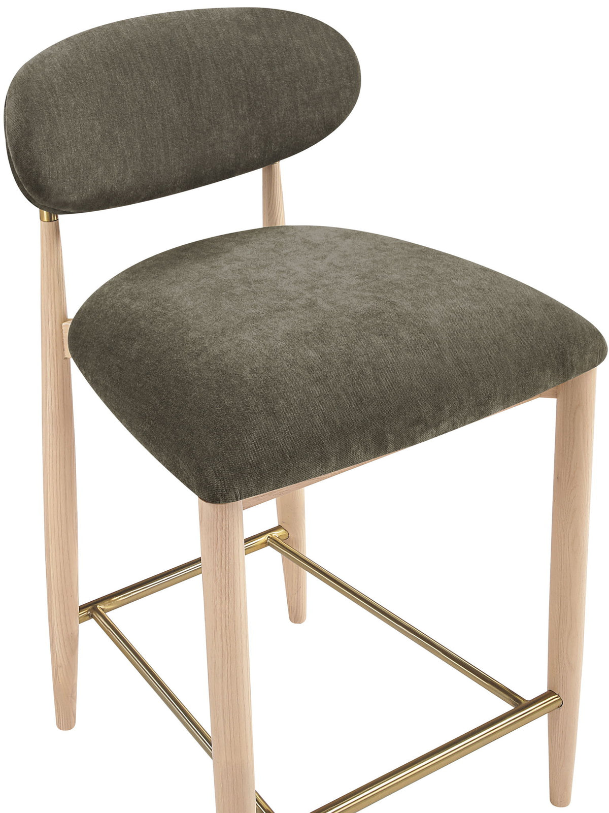 Riccio - Fabric Stool - Natural Frame