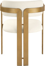 Aurum - Vegan Leather Upholstered Dining Chair With Brushed Brass Base (Set of 2)