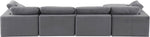 Comfy - 5 Piece Velvet Modular Sectional With Chaise