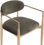 Riccio - Fabric Dining Arm Chair (Set of 2) - Natural Frame