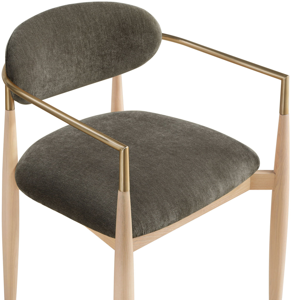 Riccio - Fabric Dining Arm Chair (Set of 2) - Natural Frame