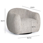 Judy - Woven Fabric Swivel Chair - Black / White