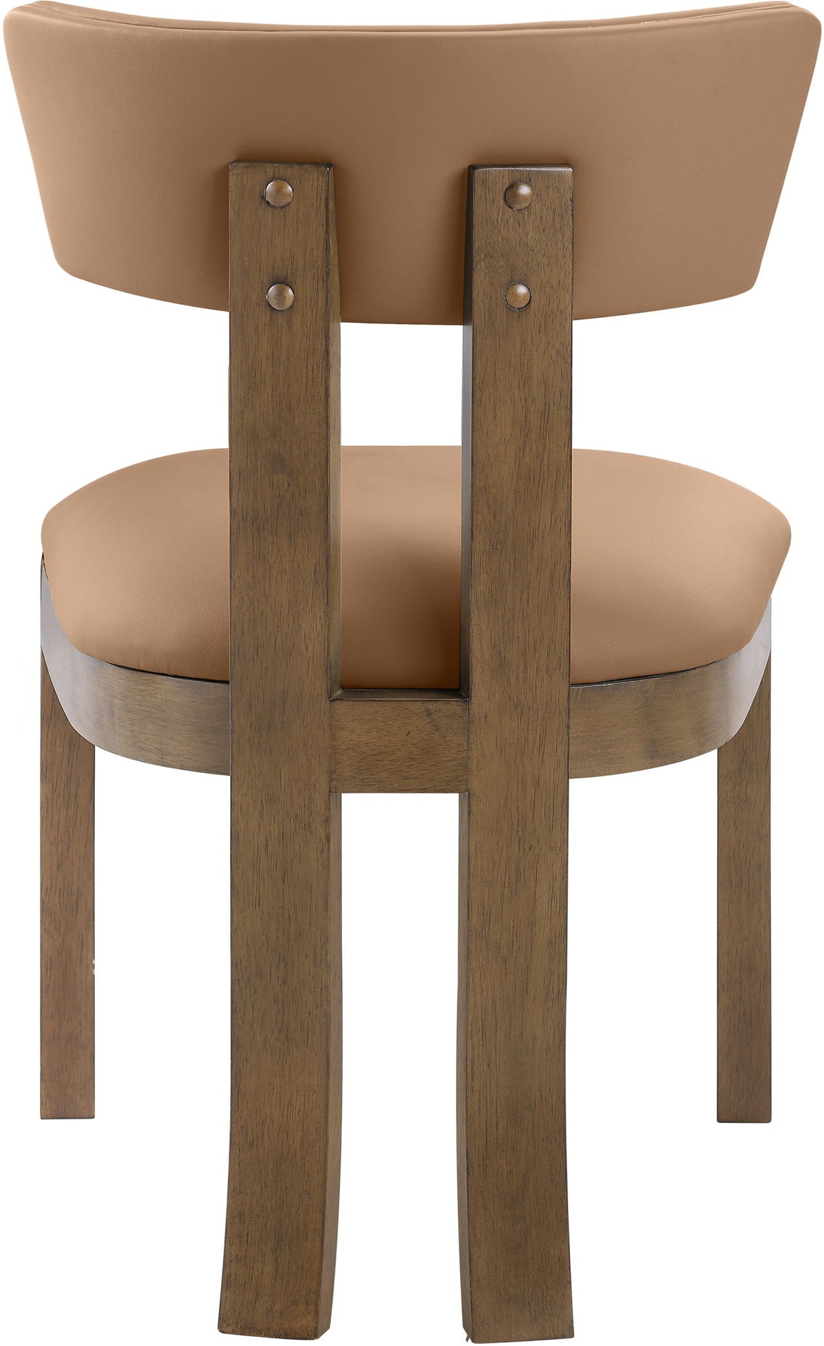 Lavrin - Vegan Leather Upholstered Dining Side Chair (Set of 2) - Walnut Base