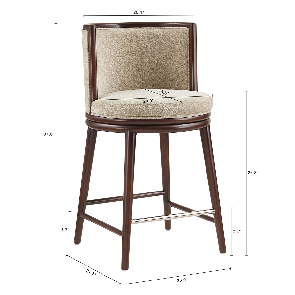 Evalyn - Counter Stool - Natural