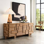 Parcel - 4 Door Cabinet - Light Brown