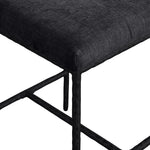 Reeves - Chenille Fabric Upholstered Counter Stool (Set of 2) - Black Base