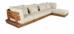 Mirella - 5 Piece Water Resistant Fabric Upholstered Outdoor Patio Modular Sectional