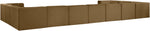 Rummi - Velvet Performance Fabric Upholstered 11 Piece Modular Sectional