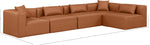 Cube - 5 Piece Modular Sectional - Cognac