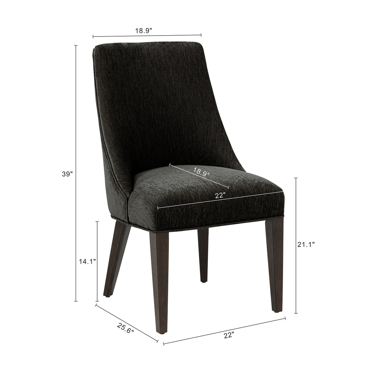 Manhattan Beever - Chenille Wood Dining Chair (Set of 2)