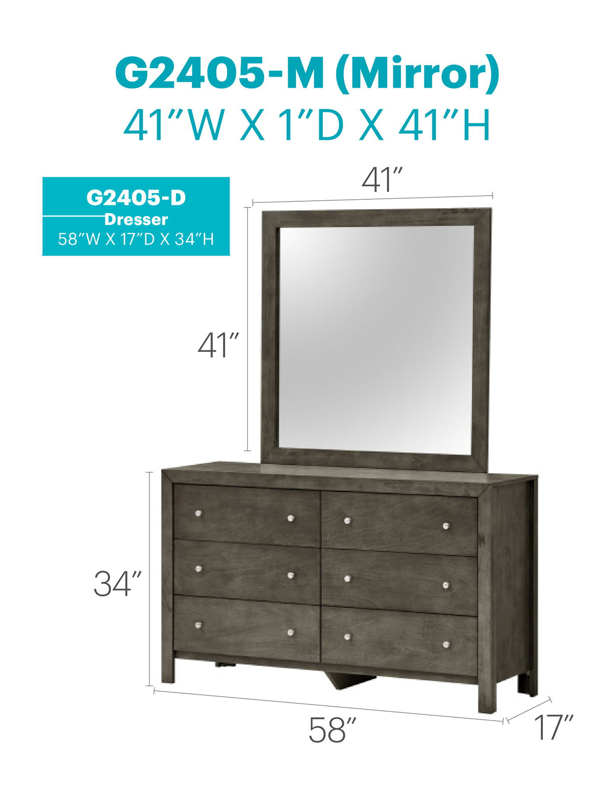 Glory Furniture - Burlington - Dresser