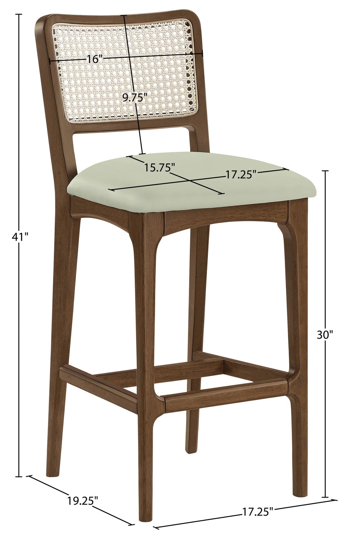 Atrium - Upholstered Bar Stool (Set of 2) - Brushed Brown Frame
