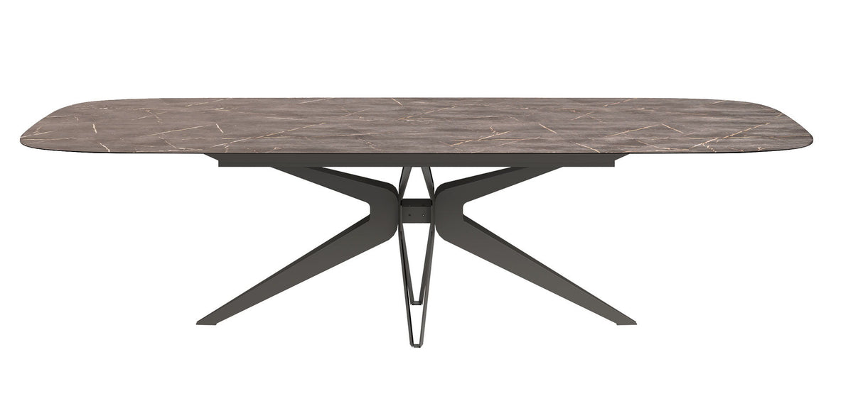 Hexagon - Dining Table - Dark Brown / Black