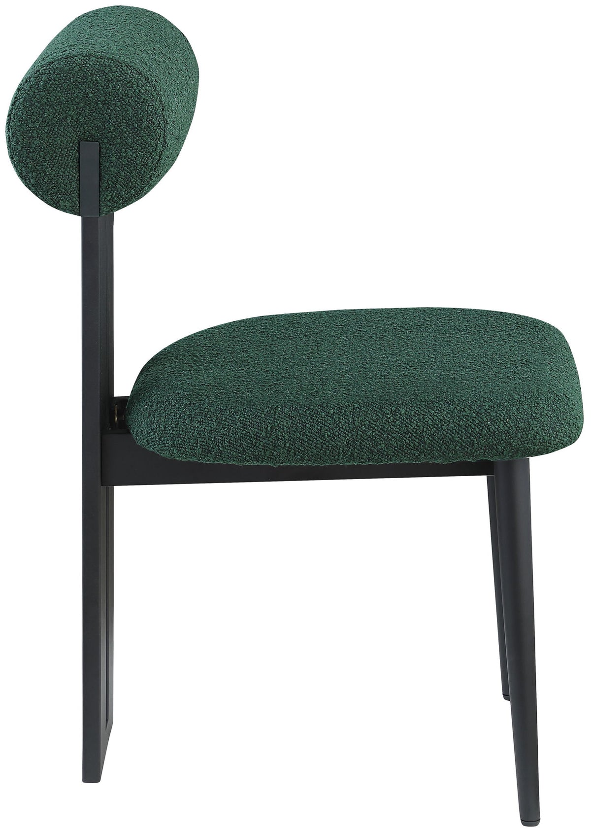 Dario - Boucle Dining Chair With Black Frame (Set of 2)