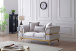 Eaton - Loveseat - Shiny Silver