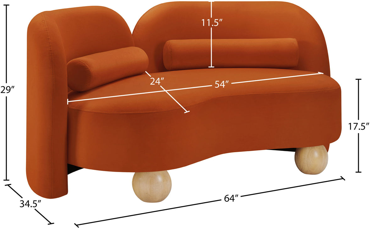 Daphne - Velvet Loveseat