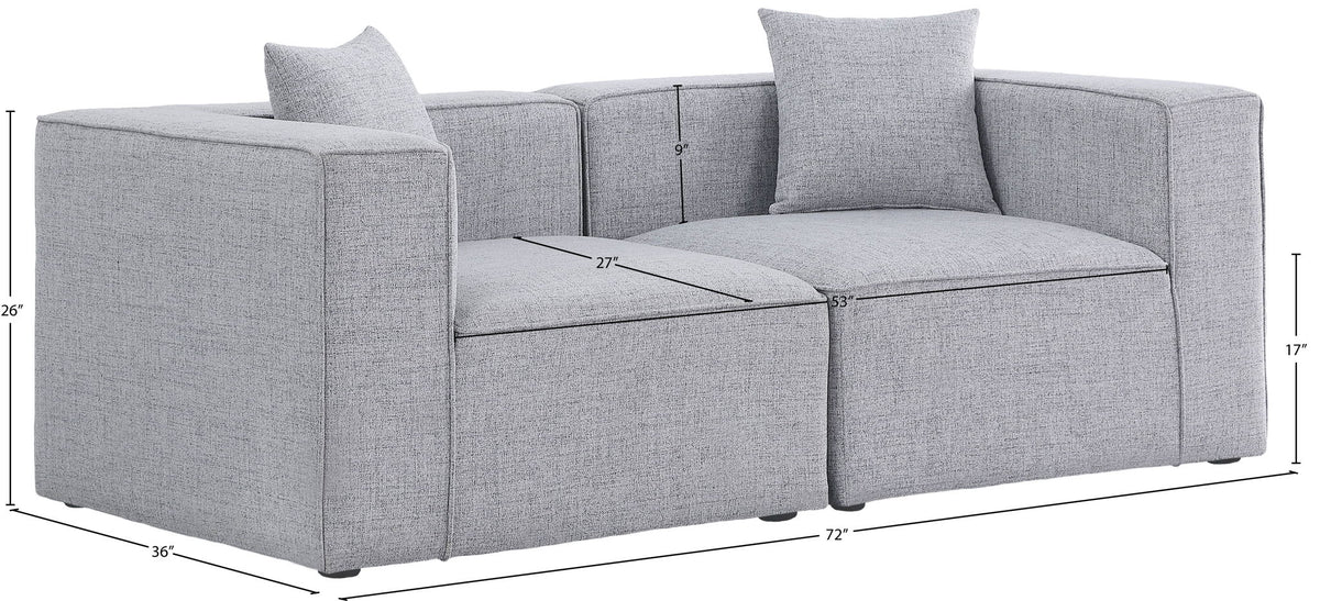 Cube - Linen Modular 2 Seat Sofa