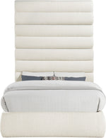 Adam - Boucle Fabric Bed With 89" Headboard