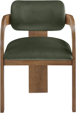 Cedra - Velvet Performance Fabric Upholstered Dining Chair (Set of 2) - Brown Frame