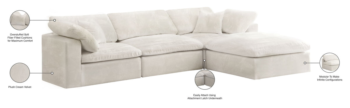 Cozy - 4 Piece Modular Sectional With Chaise