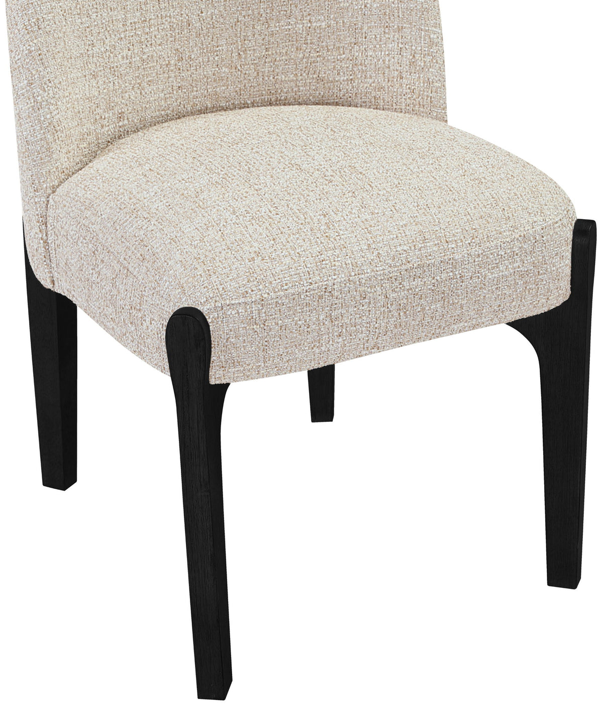 Torino - Upholstered Dining Chair With Brushed Black Base (Set of 2)