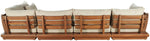 Mirella - 5 Piece Water Resistant Fabric Upholstered Outdoor Patio Modular Sectional