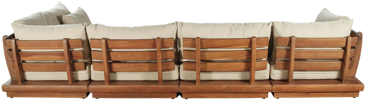 Mirella - 5 Piece Water Resistant Fabric Upholstered Outdoor Patio Modular Sectional