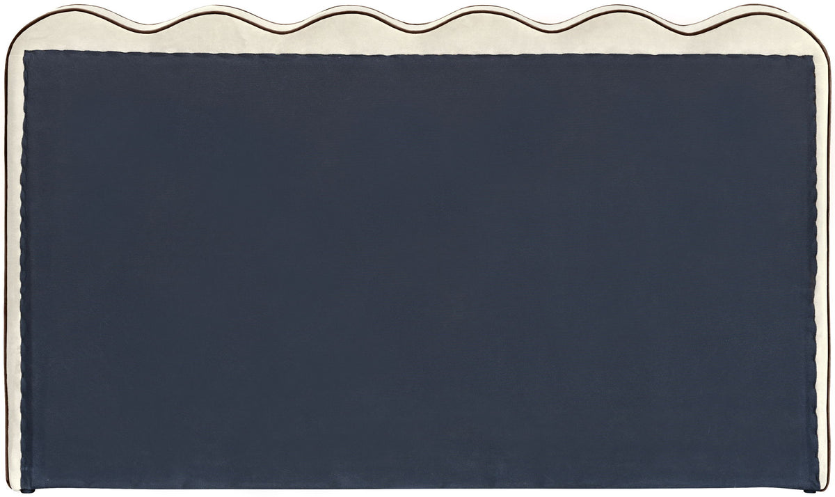 Tempo - Velvet Upholstered Bed - Cream