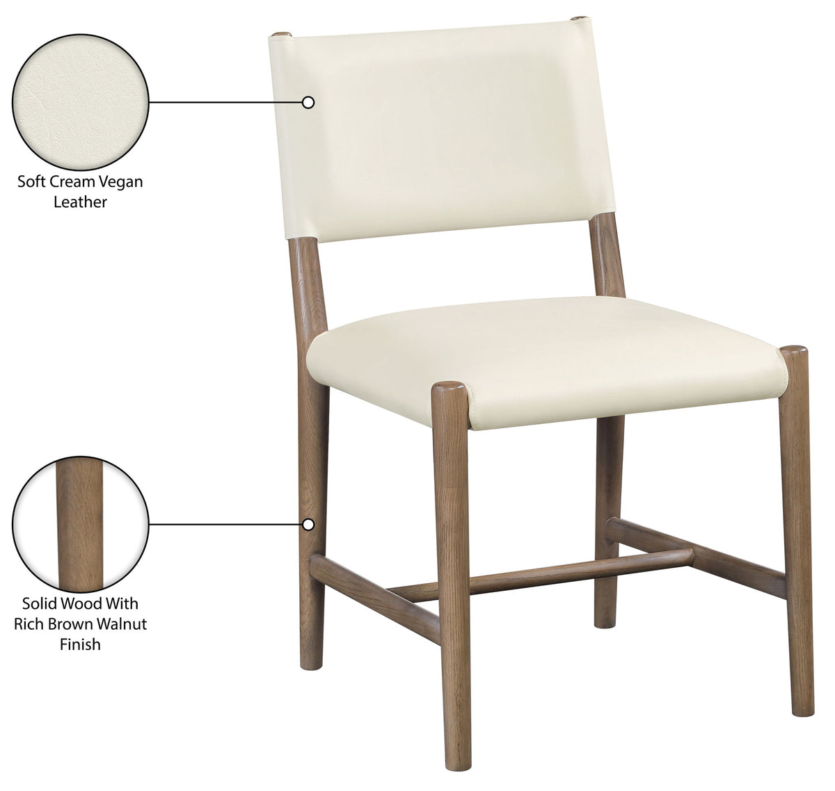Andie - Upholstered Dining Chair (Set of 2) - Brown Base