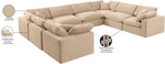 Comfy - 8 Piece Velvet Modular Sectional