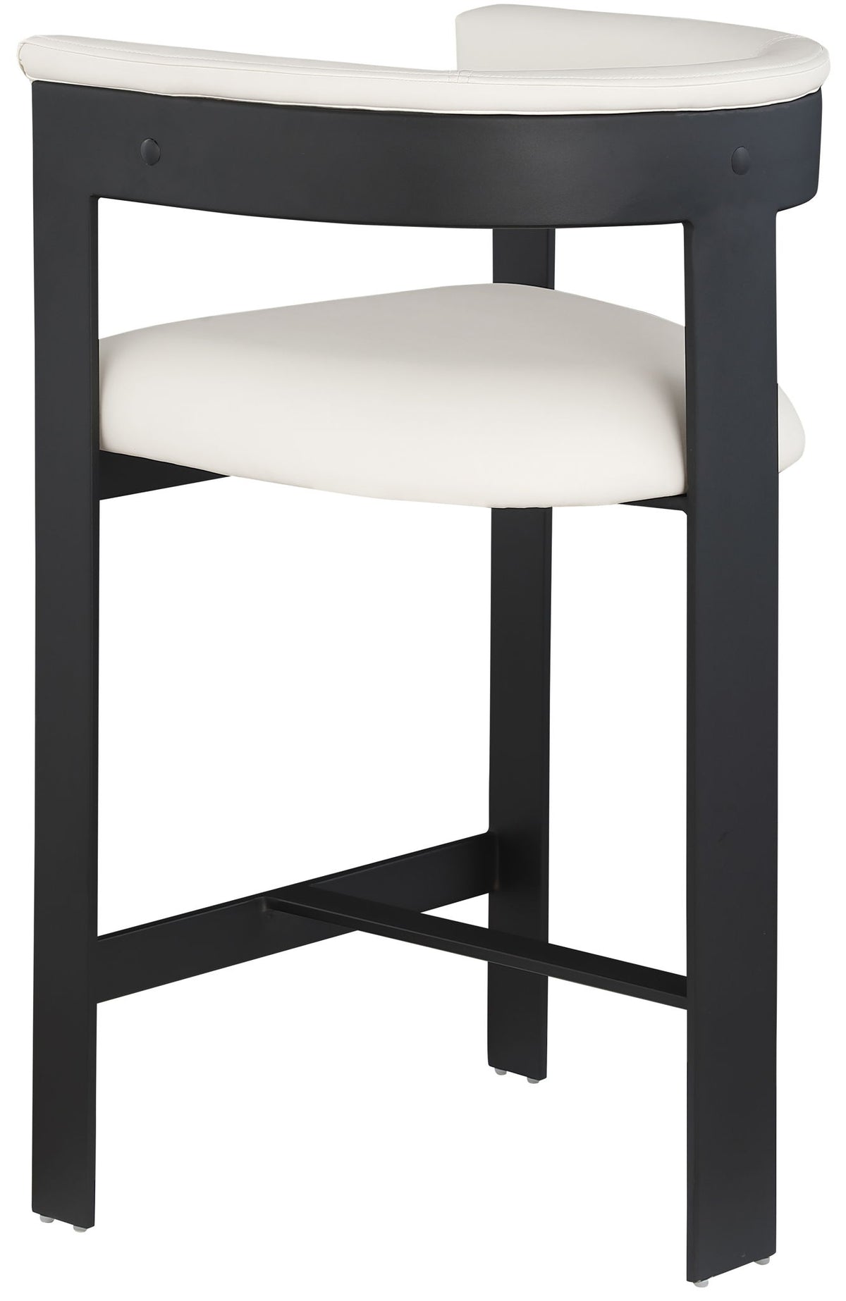 Romeo - Faux Leather Counter Stool With Black Base (Set of 2)