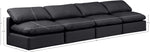 Indulge - Faux Leather 4 Seat Modular Armless Sofa