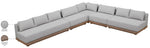 Solace - Olefin 5 Piece Outdoor Patio Modular Sectional