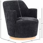 Clarita - Chenille Swivel Accent Chair