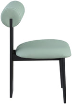 Dario - Faux Leather Dining Chair With Black Frame (Set of 2)