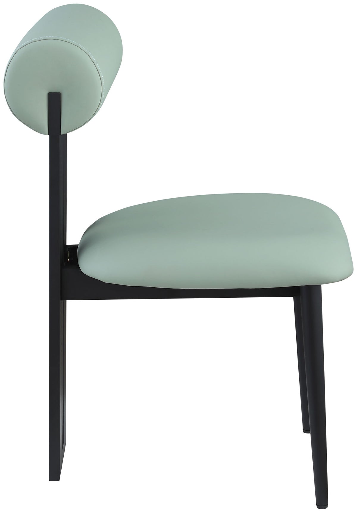 Dario - Faux Leather Dining Chair With Black Frame (Set of 2)