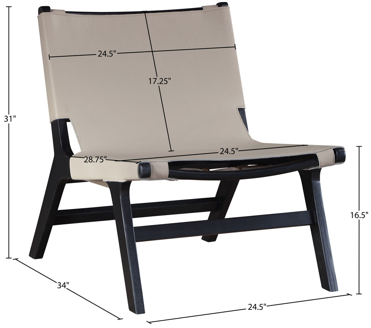 Rawlins - Accent Chair - Black Frame