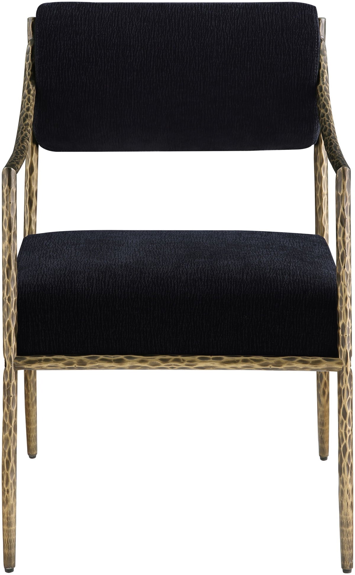 Bastille - Upholstered Dining Arm Chair (Set of 2) - Brass Frame
