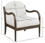 Helmsley - Performance Fabric Upholstered Accent Chair - Brown Frame